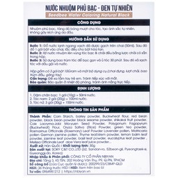 Nước nhuộm phủ bạc đen tự nhiên Seedbee Water Coloring Natural Black NBIYAN (30g)
