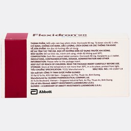 Thuốc Flexidron 90 Abbott giảm triệu chứng của viêm xương khớp, viêm khớp dạng thấp (3 vỉ x 10 viên)