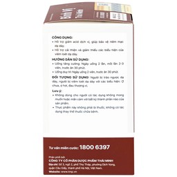 Viên uống Bình Vị Thái Minh hỗ trợ giảm acid dịch vị, giúp bảo vệ niêm mạc dạ dày (80 viên)