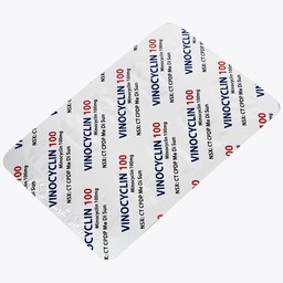 Thuốc Vinocyclin 100 Medisun điều trị mụn trứng cá, nhiễm trùng đường hô hấp (3 vỉ x 10 viên)