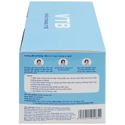 Khẩu trang 3 lớp VTB màu trắng (50 cái) ngăn khói bụi, vi khuẩn