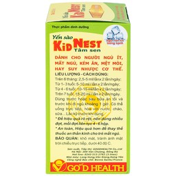 Giúp bồi bổ sức khỏe cho trẻ Yến sào Kid Nest Tâm Sen (150ml)