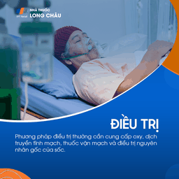 Các bước điều trị cấp cứu cho bệnh nhân bị sốc, bao gồm truyền dịch và dùng thuốc vận mạch