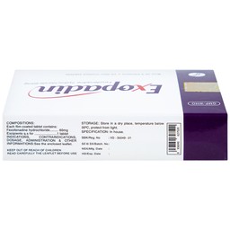 Thuốc Exopadin 60mg Trường Thọ điều trị viêm mũi dị ứng, mày đay (3 vỉ x 10 viên) 