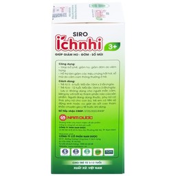 Siro Ích nhi 3+ Nam Dược giúp giảm ho, đờm, sổ mũi (90ml)