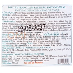 Dầu tẩy trang làm sạch sâu Softymo Deep Cleansing Oil Kose (Vàng) (230ml)