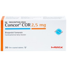 Thuốc Concor Cor 2.5mg Merck điều trị suy tim mãn tính (3 vỉ x 10 viên)