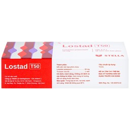 Thuốc Lostad T50 50mg Stella điều trị tăng huyết áp (3 vỉ x 10 viên)