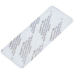 Thuốc Concor 5mg Merck điều trị tăng huyết áp, đau thắt ngực (3 vỉ x 10 viên)