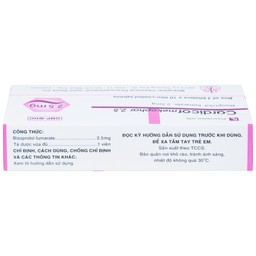 Thuốc Cardicor Mekophar 2.5 điều trị tăng huyết áp, đau thắt ngực (3 vỉ x 10 viên)