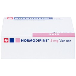 Viên nén Normodipine 5mg Gedeon điều trị tăng huyết áp, đau thắt ngực ổn định (3 vỉ x 10 viên)