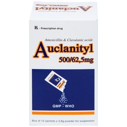 Bột Auclanityl 500/62.5mg Tipharco điều trị nhiễm khuẩn (12 gói x 3,8g)