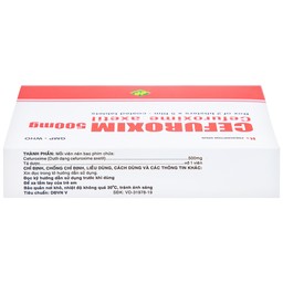 Thuốc Cefuroxim 500mg Vidipha điều trị nhiễm khuẩn (2 vỉ x 5 viên)