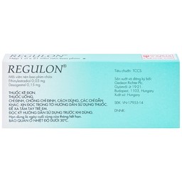 Thuốc Regulon Gedeon tránh thai hằng ngày (1 vỉ x 21 viên)