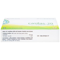 Thuốc Casilas-20 Davipharm điều trị rối loạn cương dương (2 vỉ x 2 viên)