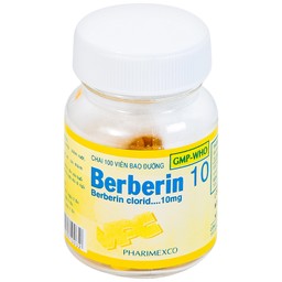 Thuốc Berberin 10mg Pharimexco điều trị lỵ, viêm ruột, tiêu chảy (100 viên)