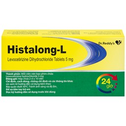 Thuốc Histalong - L 5mg Dr. Reddy điều trị triệu chứng viêm mũi dị ứng (2 vỉ x 10 viên)