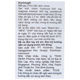 Hỗn dịch uống Konimag PT Konimex giảm buồn nôn, khó tiêu, loét đường tiêu hóa (30 gói x 7ml)