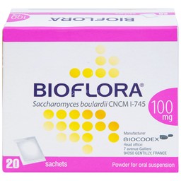 Bột Bioflora 100mg Biocodex điều trị tiêu chảy (20 gói)