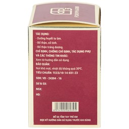 Thuốc Sâm Nhung Bổ Thận TW3 dưỡng huyết tư âm, bổ thận, cố tinh (30 viên)