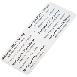 Viên nén Metformin Stella 500mg điều trị bệnh đái tháo đường típ 2 (3 vỉ x 10 viên)