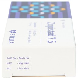 Thuốc Zopistad 7.5 Stella hỗ trợ điều trị ngắn hạn chứng mất ngủ (1 vỉ x 10 viên)