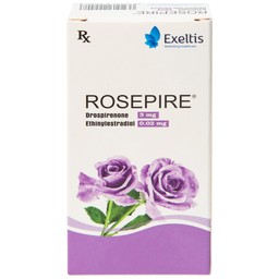 Thuốc Rosepire 3mg/0,02mg Exeltis tím dùng để tránh thai (1 vỉ x 28 viên)