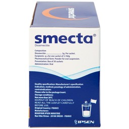 Thuốc bột pha hỗn dịch uống Smecta Ipsen hương cam & vani điều trị tiêu chảy, bảo vệ niêm mạc tiêu hoá (30 gói)