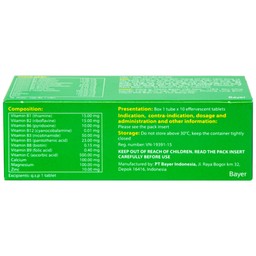 Viên sủi Berocca Bayer bổ sung vitamin và khoáng chất (10 viên)