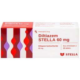 Thuốc Diltiazem Stella 60mg điều trị và dự phòng cơn đau thắt ngực (3 vỉ x 10 viên)