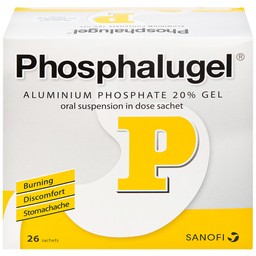 Hỗn dịch uống Phosphalugel Sanofi giảm độ axit của dạ dày (26 gói x 20g)