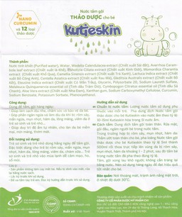 Nước tắm gội thảo dược cho bé Kutieskin làm sạch, dưỡng mềm da và tóc (200ml)