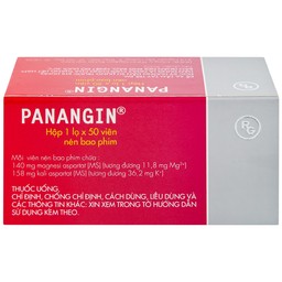 Viên nén Panangin Gedeon bổ sung kali, magnesi dùng trong suy tim (50 viên)