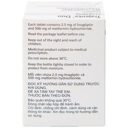 Thuốc Trajenta Duo 2.5mg/500mg Boehringer điều trị đái tháo đường típ 2 (14 viên)