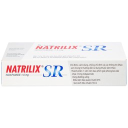 Viên nén Natrilix SR Servier điều trị tăng huyết áp nguyên phát (3 vỉ x 10 viên)