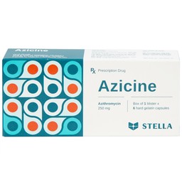 Thuốc Azicine 250mg Stella điều trị nhiễm khuẩn (1 vỉ x 6 viên)