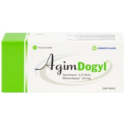 Thuốc Agimdogyl 125mg/750000IU Agimexpharm điều trị nhiễm trùng răng miệng cấp tính, mạn tính (2 vỉ x 10 viên)
