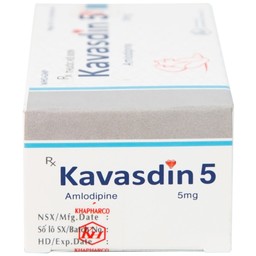 Thuốc Kavasdin 5 Khánh Hòa hỗ trợ điều trị tăng huyết áp (10 vỉ x 10 viên)