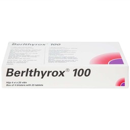 Thuốc Berlthyrox 100 Menarini điều trị thiểu năng tuyến giáp (4 vỉ x 25 viên)