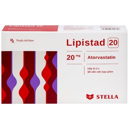 Viên nén Lipistad 20 Stella điều trị tăng cholesterol máu (3 vỉ x 10 viên)
