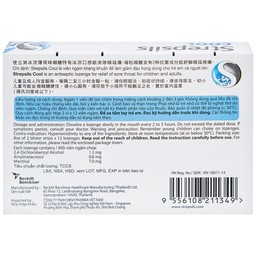 Viên ngậm Strepsils Cool Reckitt Benckiser điều trị viêm họng (2 vỉ x 12 viên)