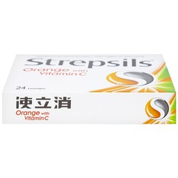 Viên ngậm Strepsils Orange with Vitamin C Reckitt Benckiser điều trị đau họng (2 vỉ x 12 viên)