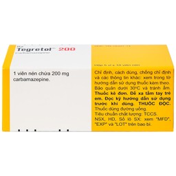 Thuốc Tegretol 200 Novartis điều trị bệnh động kinh (5 vỉ x 10 viên)