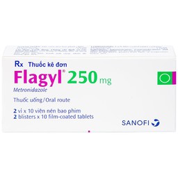 Thuốc Flagyl 250mg Sanofi điều trị nhiễm khuẩn (2 vỉ x 10 viên)