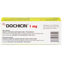 Thuốc Dochicin 1mg Domesco điều trị bệnh gút cấp tính (20 viên)