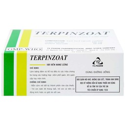 Thuốc Terpinzoat TV.PHARM làm loãng đờm và điều trị các triệu chứng ho (100 viên)