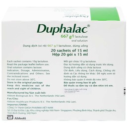 Duphalac (Lactulose) điều trị táo bón hiệu quả và tăng cường lợi khuẩn ruột (20 gói x 15ml)
