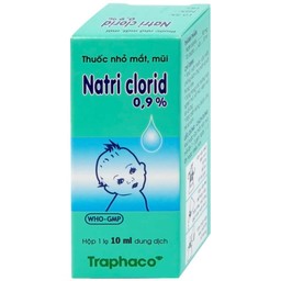 Thuốc nhỏ mắt, mũi Natri Clorid 0,9% Traphaco giảm nghẹt mũi, chảy mũi, viêm mũi dị ứng (10ml)