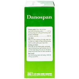 Dung dịch Danospan Danapha điều trị viêm đường hô hấp cấp tính có kèm ho (100ml)