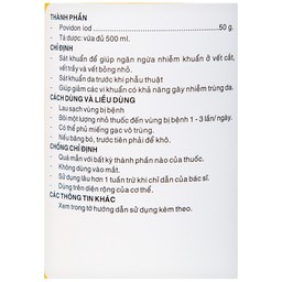 Dung dịch sát khuẩn Povidine 10% Pharmedic ngăn ngừa nhiễm khuẩn ở vết cắt, vết trầy (500ml)